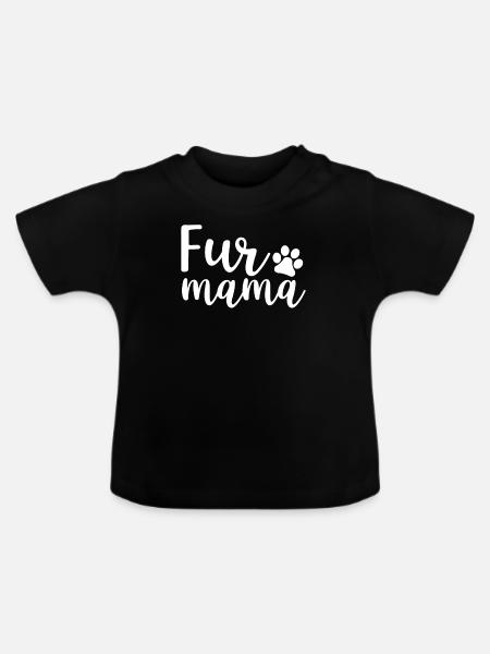 Fell-Mama - Baby Bio-T-Shirt mit Rundhals - Schwarz