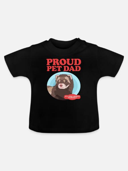 Frettchen Dad Frettchen Liebhaber Geschenk - Baby Bio-T-Shirt mit Rundhals - Schwarz