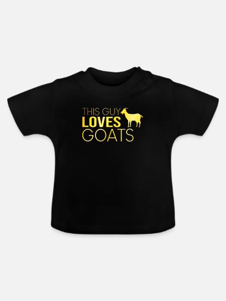 Typ Ziegen Spruch - Baby Bio-T-Shirt mit Rundhals - Schwarz