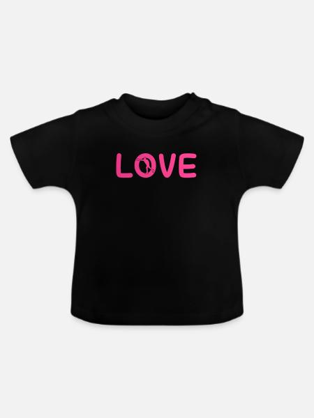 Boxen Liebe - Baby Bio-T-Shirt mit Rundhals - Schwarz