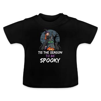 Hexe - Baby Bio-T-Shirt mit Rundhals - Schwarz - Vorne