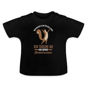 Erdmännchen - Baby Bio-T-Shirt mit Rundhals - Schwarz - Vorne