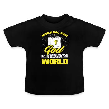 Pfarrer Pastor Jesus - Baby Bio-T-Shirt mit Rundhals - Schwarz - Vorne