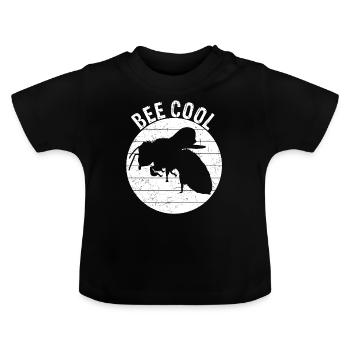 Bee Cool Bienen Imker Nachhaltigkeit Klimaschutz U - Baby Bio-T-Shirt mit Rundhals - Schwarz - Vorne