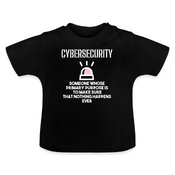 Cybersecurity - IT-Sicherheit Informatiker - Baby Bio-T-Shirt mit Rundhals - Schwarz - Vorne