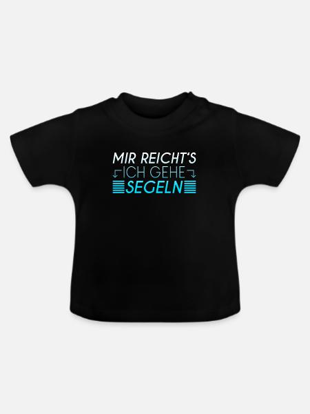 Segeln Spruch - Baby Bio-T-Shirt mit Rundhals - Schwarz