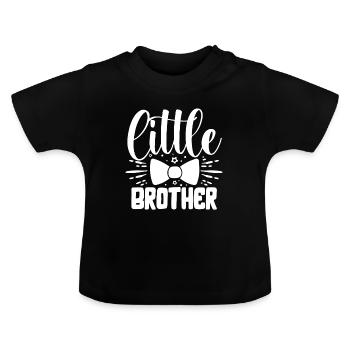 Frère cadet - T-shirt bio col rond Bébé - noir - Devant