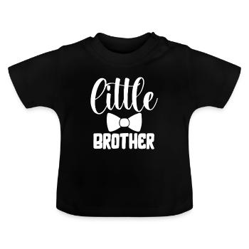Frère cadet - T-shirt bio col rond Bébé - noir - Devant