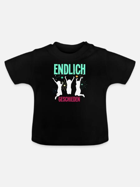 Endlich Geschieden Scheidungsparty - Baby Bio-T-Shirt mit Rundhals - Schwarz