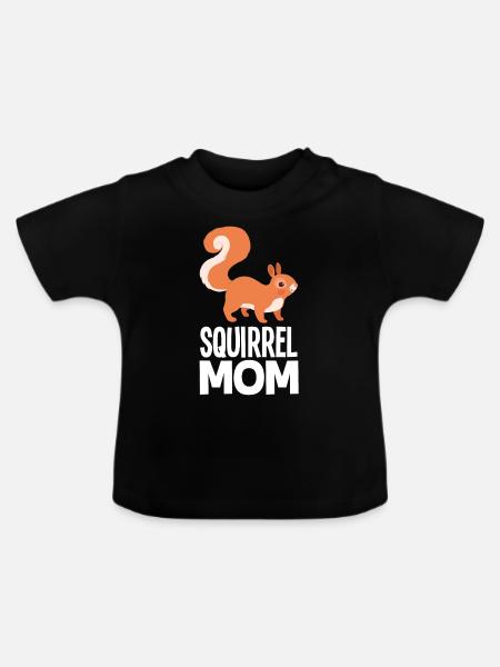 Eichhörnchen - Baby Bio-T-Shirt mit Rundhals - Schwarz