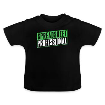Spreadsheet Professional Accountant Table Work - Baby Organic T-Shirt with Round Neck - black - Front