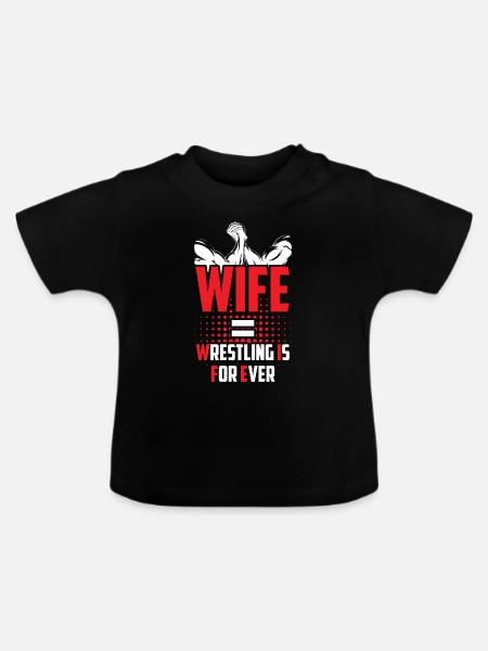 Ringen Grappling Wrestler - Baby Bio-T-Shirt mit Rundhals - Schwarz