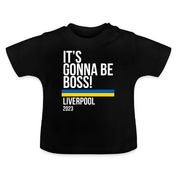 Liverpool - Baby Organic T-Shirt with Round Neck - black - Front