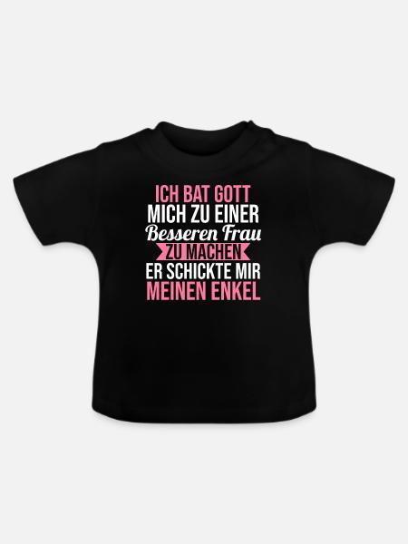 Großmutter Großmama Omi Oma - Baby Bio-T-Shirt mit Rundhals - Schwarz