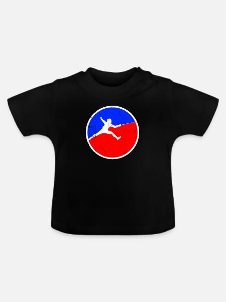 Fechten Logo - Baby Bio-T-Shirt mit Rundhals - Schwarz