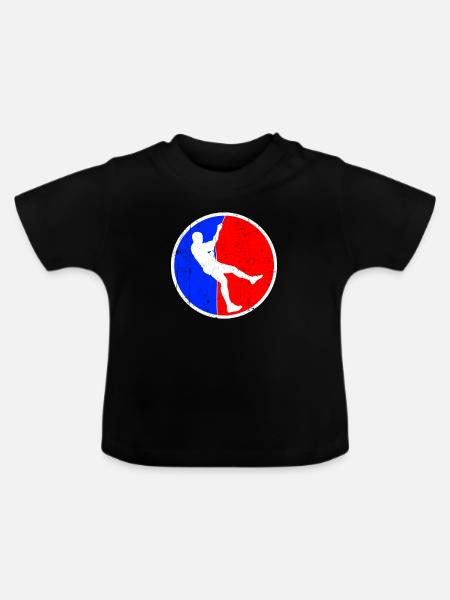 Klettern Logo - Baby Bio-T-Shirt mit Rundhals - Schwarz