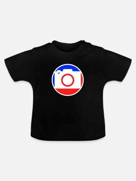 Fotografie Logo - Baby Bio-T-Shirt mit Rundhals - Schwarz
