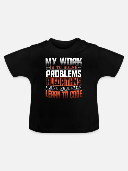 HTML Computeringenieur Hacker - Baby Bio-T-Shirt mit Rundhals - Schwarz