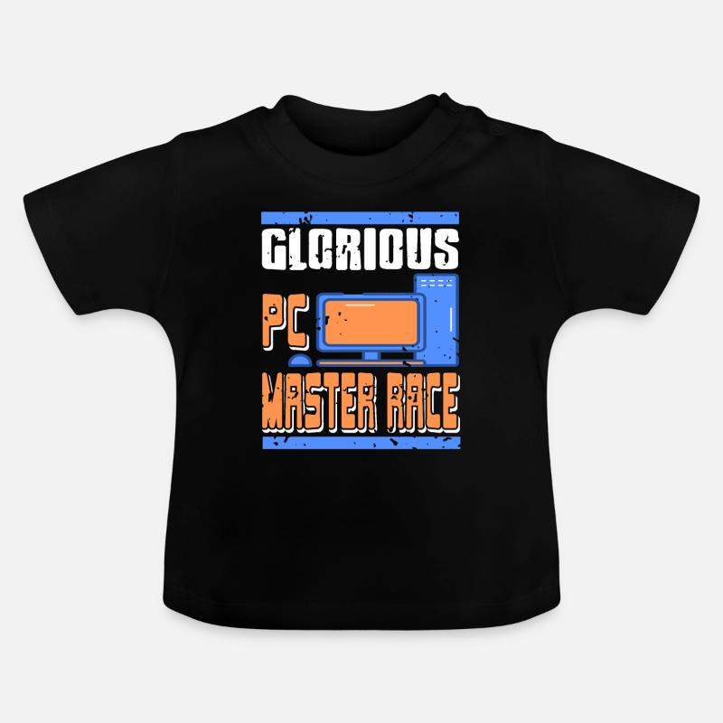 Glorieuse course PC Master - T-shirt bio col rond Bébé - noir