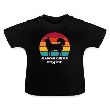 Alaskan Klee Kai - Baby Bio-T-Shirt mit Rundhals - Schwarz - Vorne