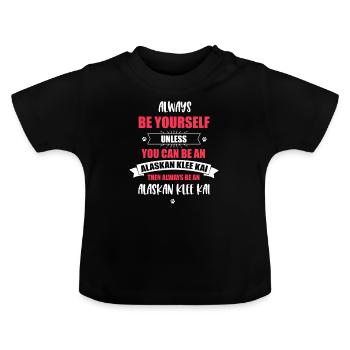 Alaskan Klee Kai - Baby Bio-T-Shirt mit Rundhals - Schwarz - Vorne