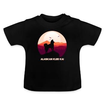 Alaskan Klee Kai - Baby Bio-T-Shirt mit Rundhals - Schwarz - Vorne