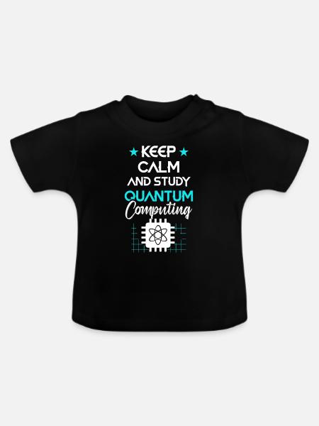 Quantencomputer Quantenmechanik - Baby Bio-T-Shirt mit Rundhals - Schwarz