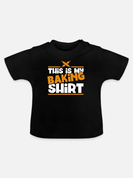 Bäckerei Backen Bäckerin Bäcker - Baby Bio-T-Shirt mit Rundhals - Schwarz