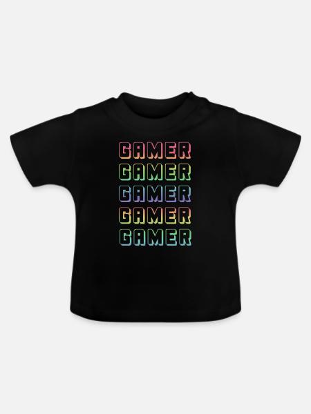 GAMER GAMER GAMER - Baby Bio-T-Shirt mit Rundhals - Schwarz