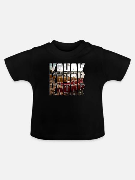kayak - Baby Bio-T-Shirt mit Rundhals - Schwarz