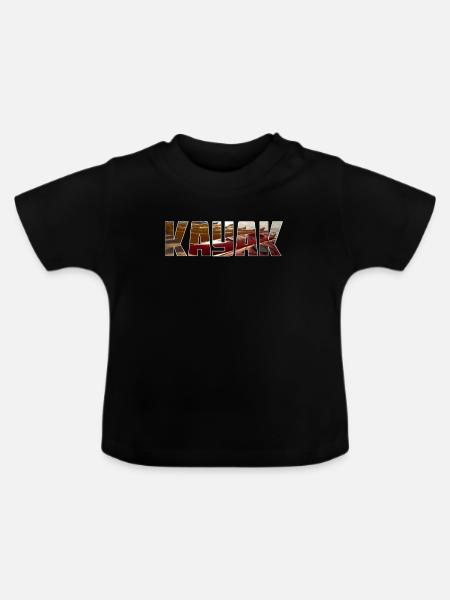 kayak - Baby Bio-T-Shirt mit Rundhals - Schwarz