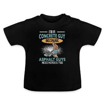 KW1 Constructeurs de béton - T-shirt bio col rond Bébé - noir - Devant