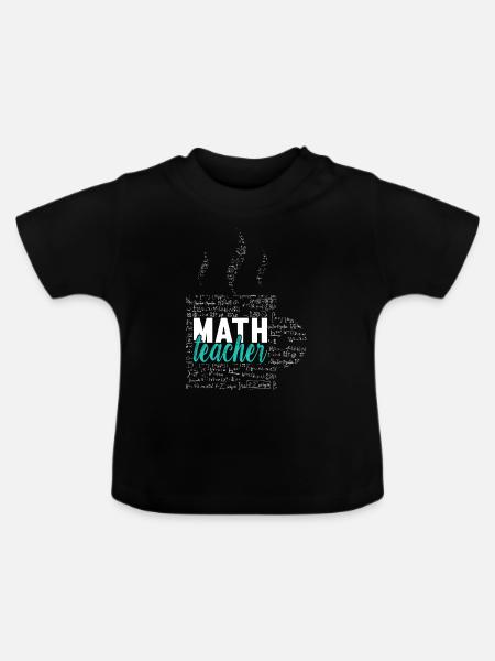 Mathe Mathelehrer - Baby Bio-T-Shirt mit Rundhals - Schwarz