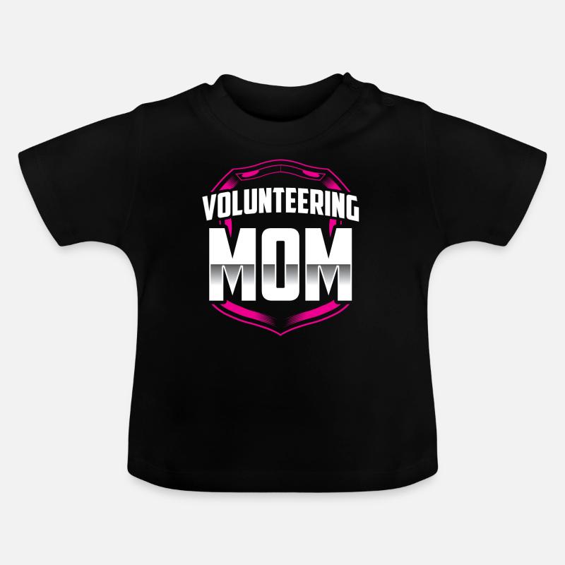 Ehrenamtliche Mutter Freiwillig Freiwilliger Beruf - Baby Bio-T-Shirt mit Rundhals - Schwarz