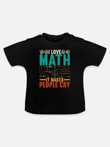 Mathe Mathelehrer - Baby Bio-T-Shirt mit Rundhals - Schwarz