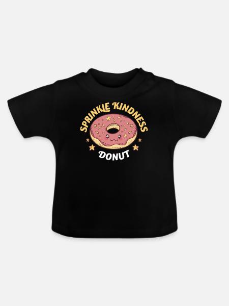 Sprinkle Kindness Freundlichkeit Geschenk - Baby Bio-T-Shirt mit Rundhals - Schwarz