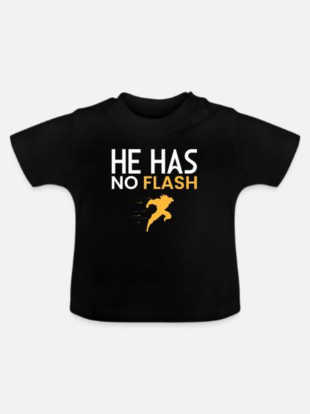 NO FLASH!! - Baby Bio-T-Shirt mit Rundhals - Schwarz