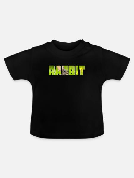 Hase - Baby Bio-T-Shirt mit Rundhals - Schwarz