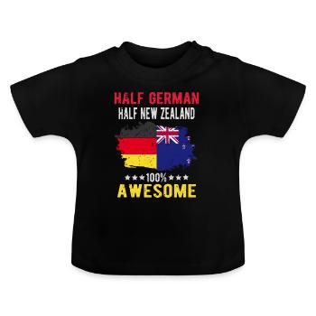 Moitié Allemands moitié Néo-Zélandais - T-shirt bio col rond Bébé - noir - Devant