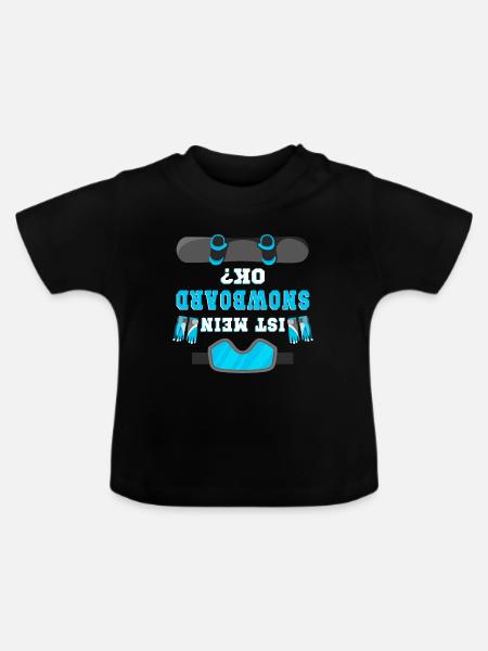 Snowboarden Snowboardfahrer Snowboard - Baby Bio-T-Shirt mit Rundhals - Schwarz