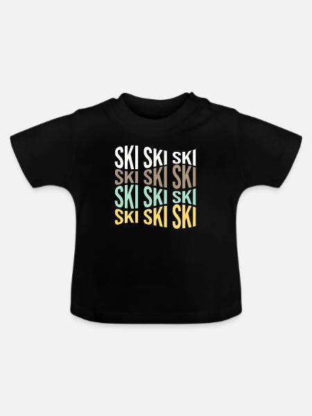 ski - Baby Bio-T-Shirt mit Rundhals - Schwarz