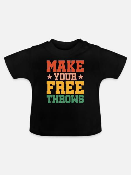 Make Your Free Throws - Baby Bio-T-Shirt mit Rundhals - Schwarz