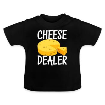 Amateurs de fromage Gouda - T-shirt bio col rond Bébé - noir - Devant