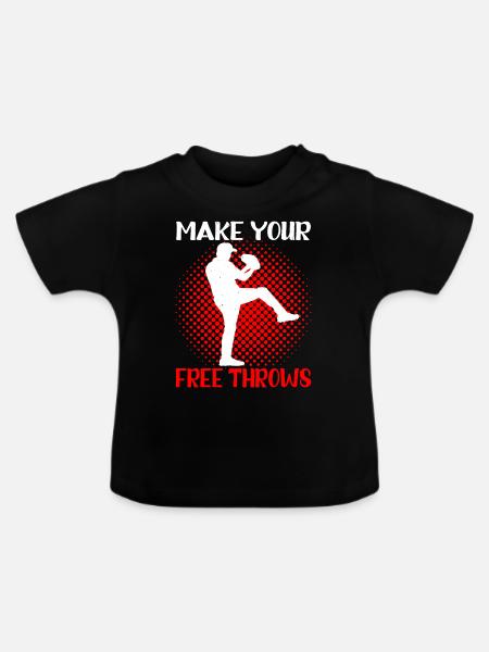 Make Your Free Throws 3 - Baby Bio-T-Shirt mit Rundhals - Schwarz