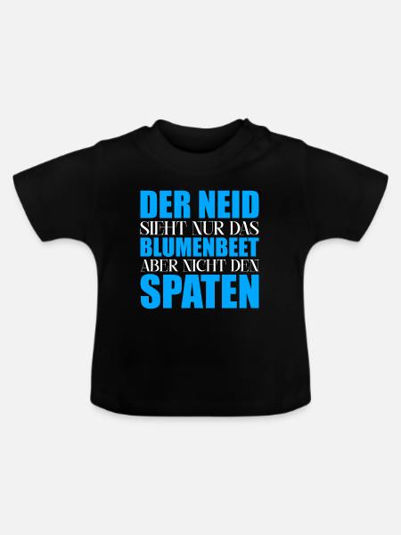 Neid Blumenbeet Spaten - Baby Bio-T-Shirt mit Rundhals - Schwarz