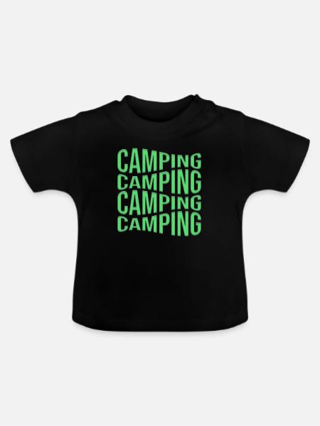 campen - Baby Bio-T-Shirt mit Rundhals - Schwarz
