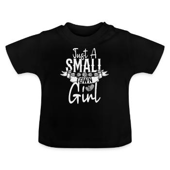 Nur Ein Kleines Stadtmädchendorf, Kleines - Baby Bio-T-Shirt mit Rundhals - Schwarz - Vorne