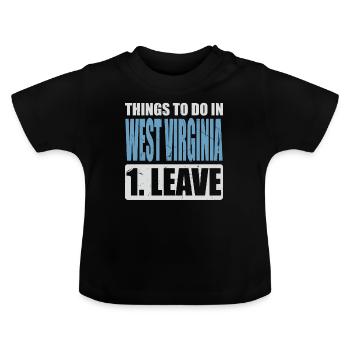 Mèmes de Virginie-Occidentale - T-shirt bio col rond Bébé - noir - Devant