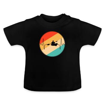 Kayak Retro Heartbeat - T-shirt bio col rond Bébé - noir - Devant