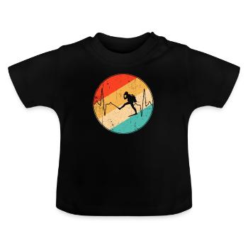 Plongée rétro Heartbeat - T-shirt bio col rond Bébé - noir - Devant